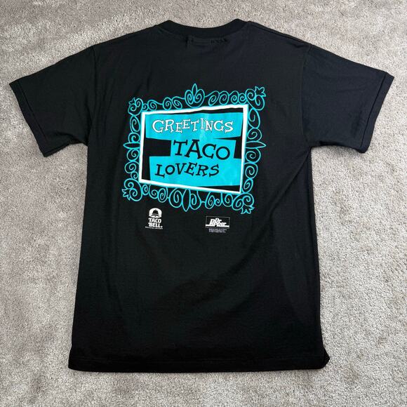 Taco Bell Bullwinkle Promo T-Shirt Size M Single Stitch USA Black Vintage 90s - Picture 3 of 6